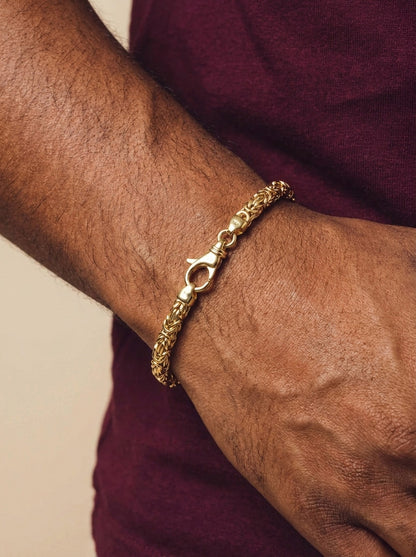 Goldarmband Königskette Armkette Breite 3,0mm massiv 585-14 Karat Gold