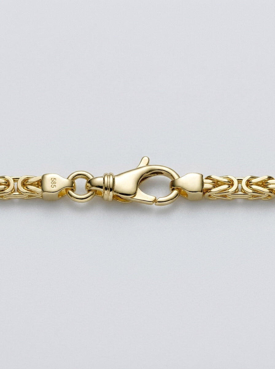Goldarmband Königskette Armkette Breite 3,0mm massiv 585-14 Karat Gold