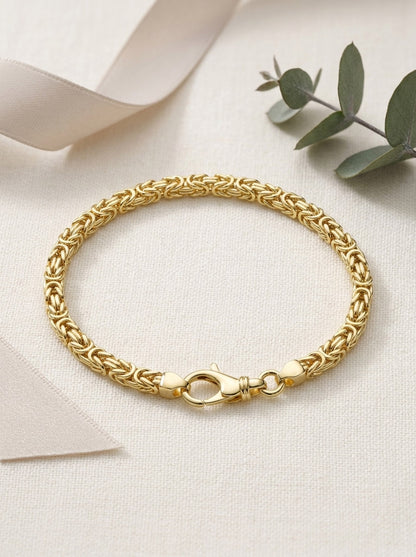 Goldarmband Königskette Armkette Breite 3,0mm massiv 585-14 Karat Gold
