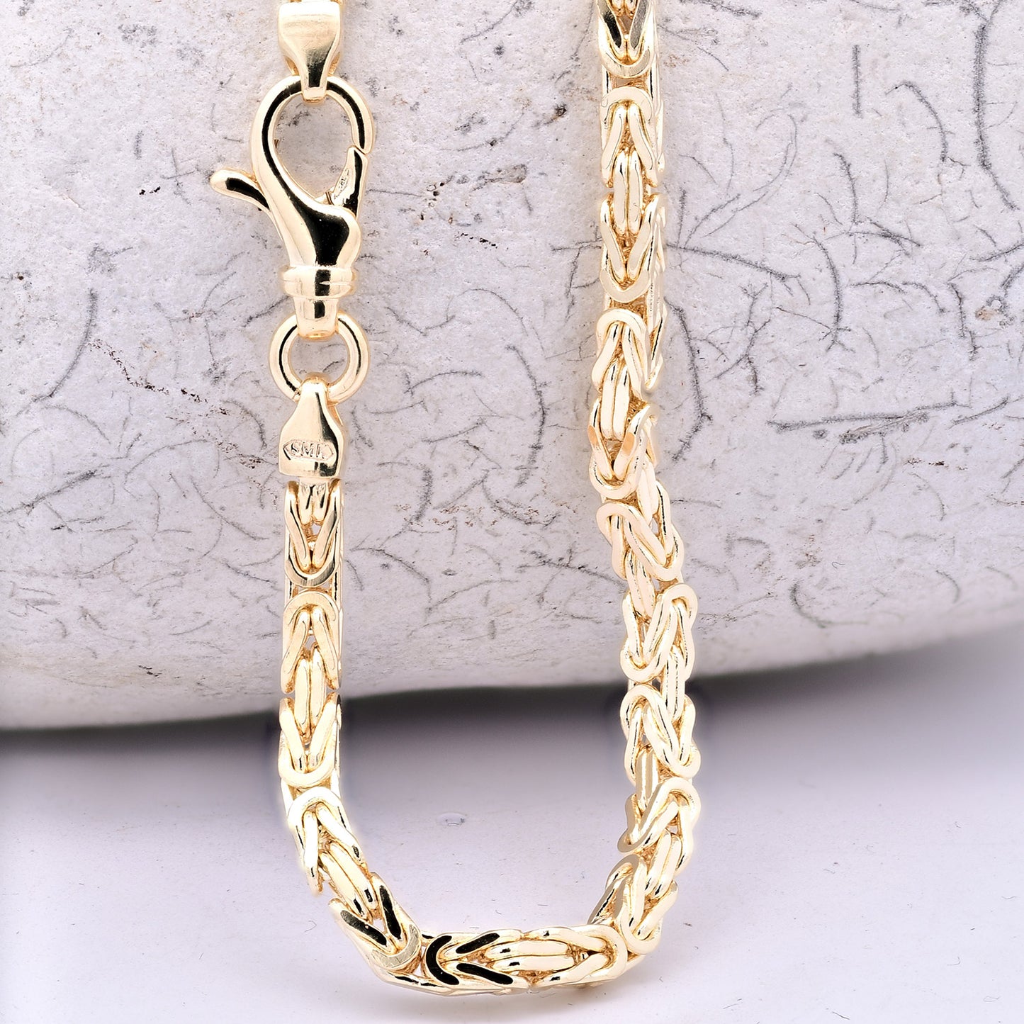 Goldkette Königskette Halskette Breite 3,0 mm massiv 585-14 Karat Gold