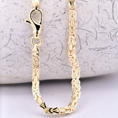 Goldkette Königskette Halskette Breite 3,0 mm massiv 585-14 Karat Gold
