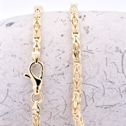 Goldkette Königskette Halskette Breite 3,0 mm massiv 585-14 Karat Gold