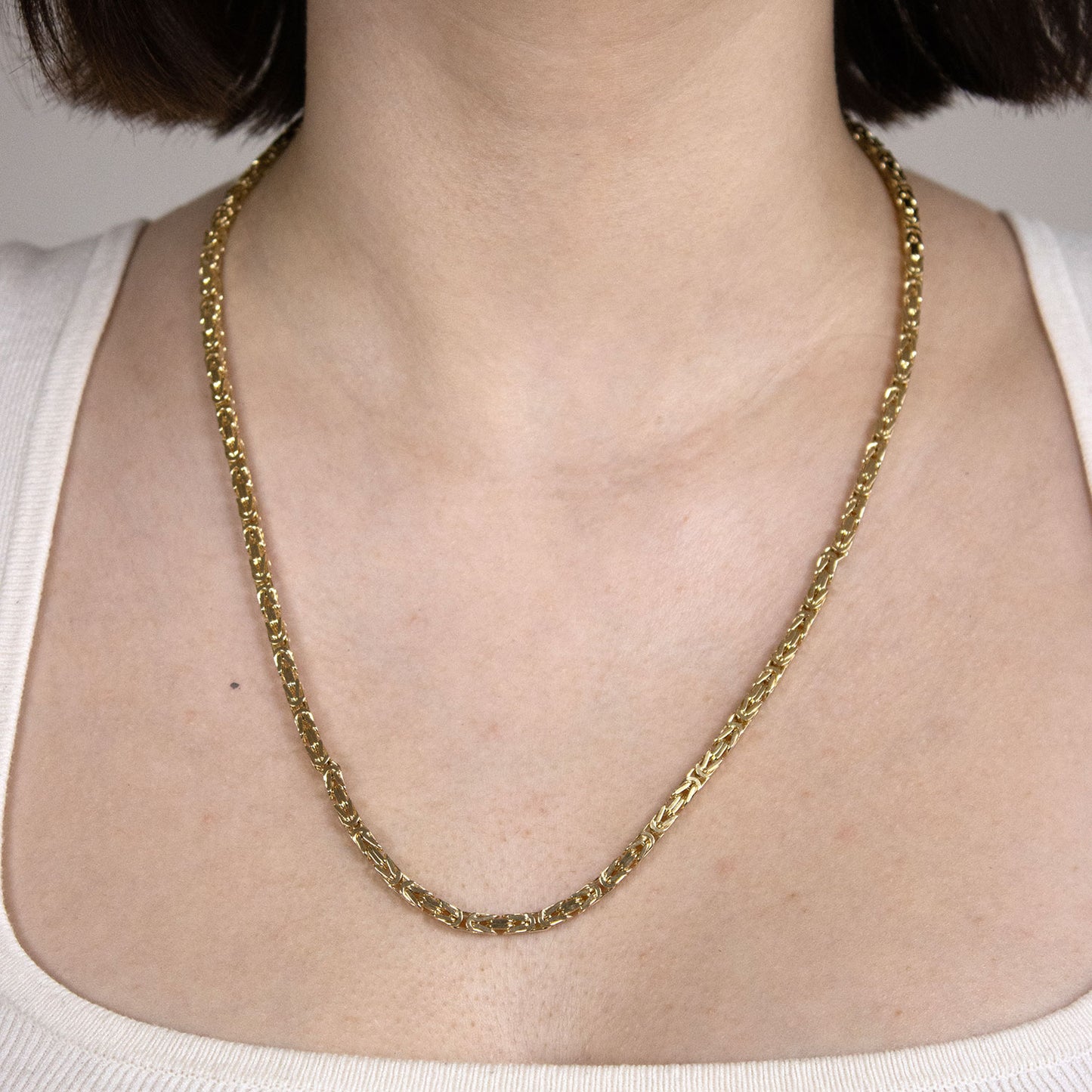 Goldkette Königskette Halskette Breite 3,0 mm massiv 585-14 Karat Gold