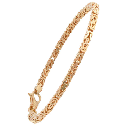 Goldkette Königskette Länge 21cm - Breite 3,0mm - 750-18 Karat Gold