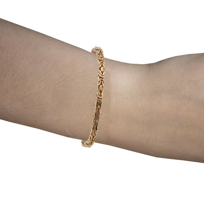 Goldarmband Königskette Armkette Breite 3,0mm massiv 750-18 Karat Gold