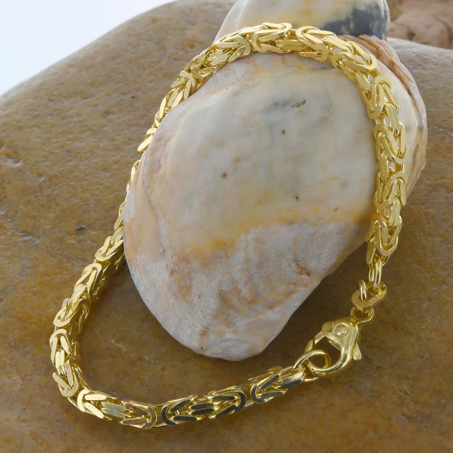 3,5 mm 19 cm 585 - 14 Karat Gold Halskette Königskette massiv Gold hochwertige Goldkette 17 g