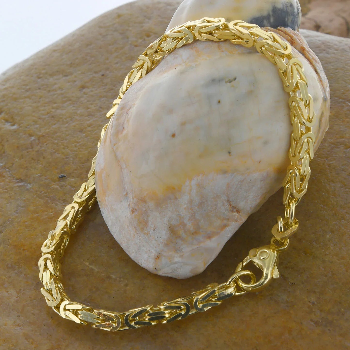 3,5 mm 21 cm 585 - 14 Karat Gold Halskette Königskette massiv Gold hochwertige Goldkette 19,5 g