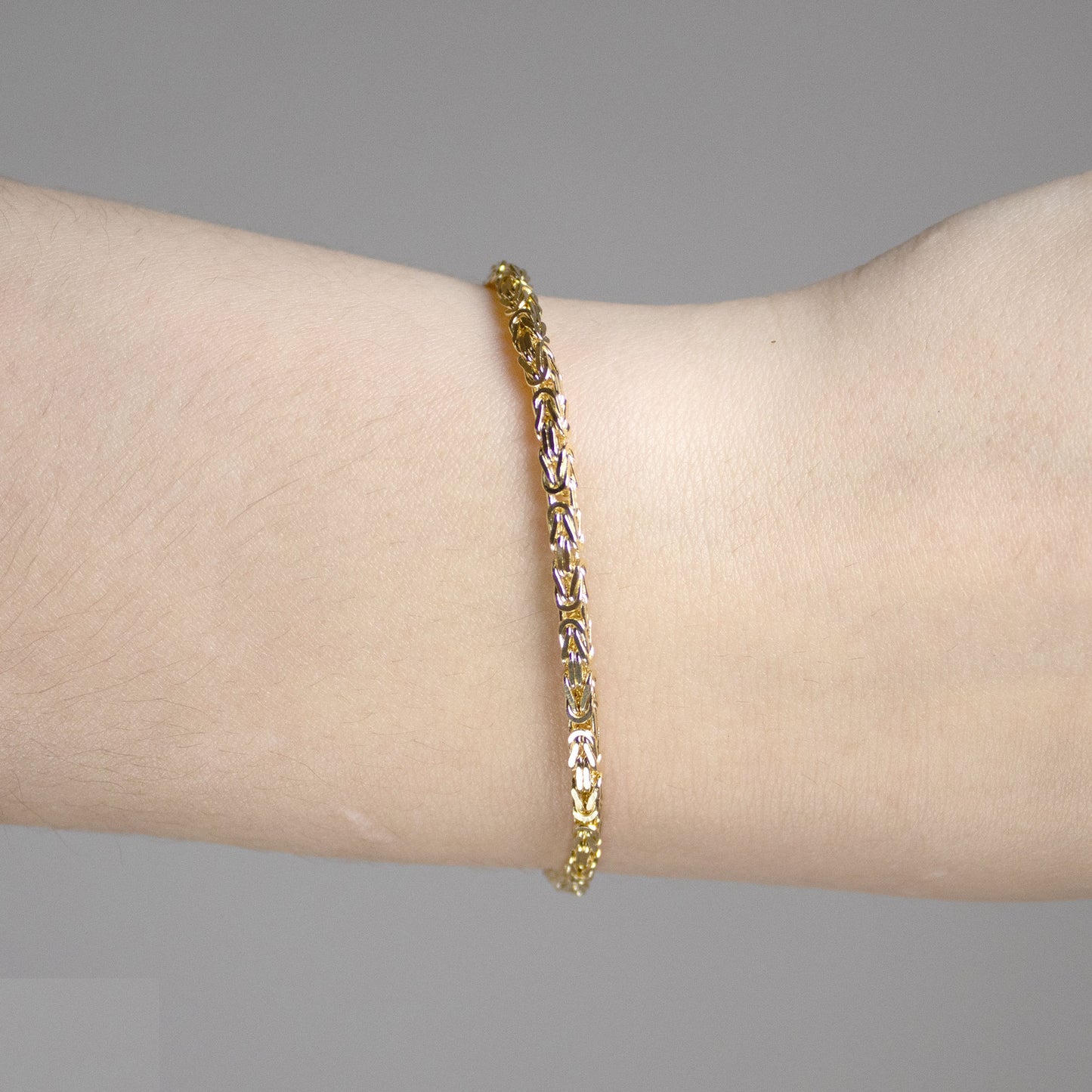 Goldarmband Königskette Armkette Breite 3,5mm massiv 585-14 Karat Gold