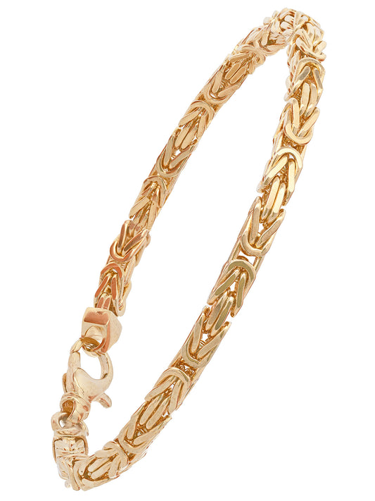 Goldarmband Königskette Armkette Breite 3,5mm massiv 585-14 Karat Gold