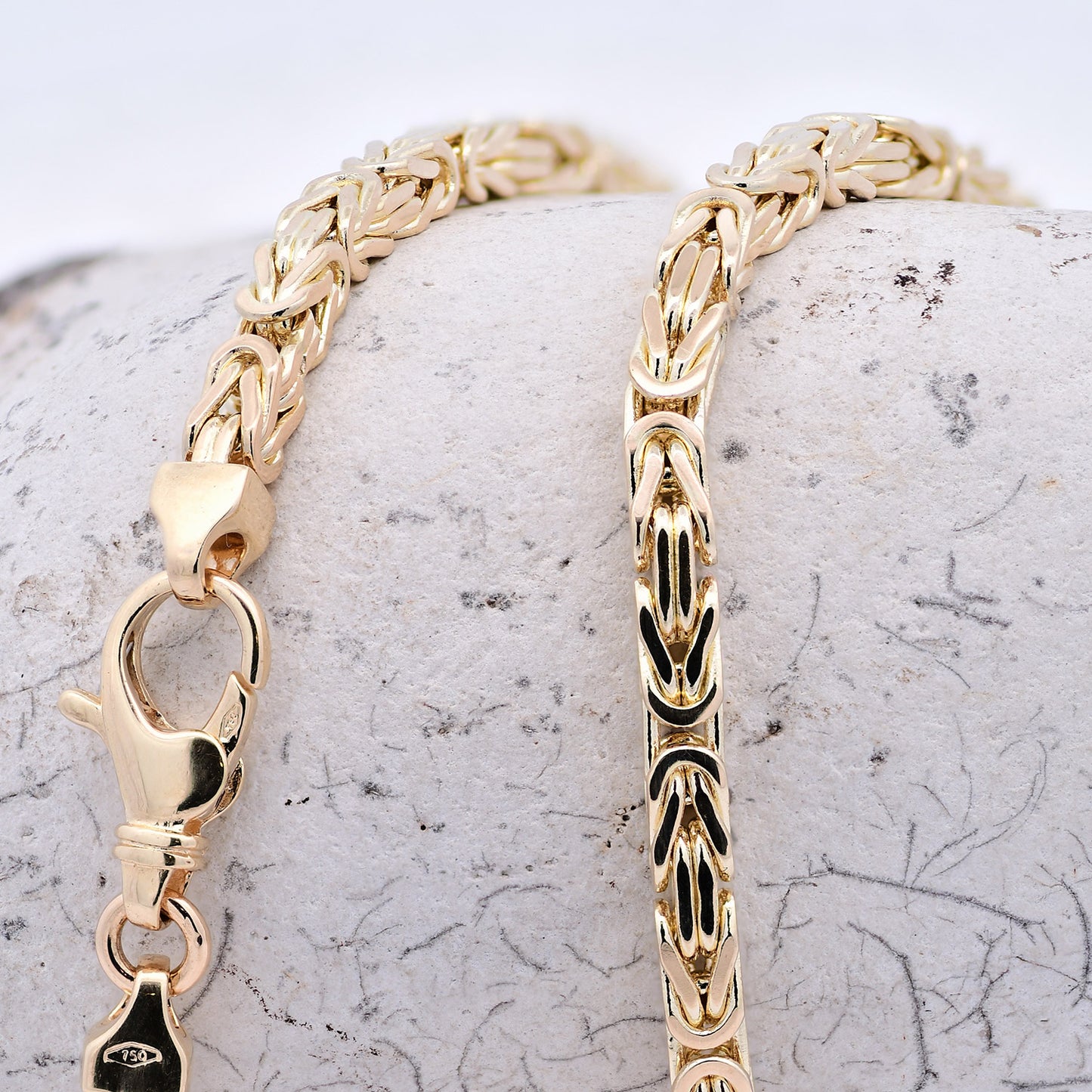 Goldarmband Königskette Armkette Breite 3,5mm massiv 750-18 Karat Gold