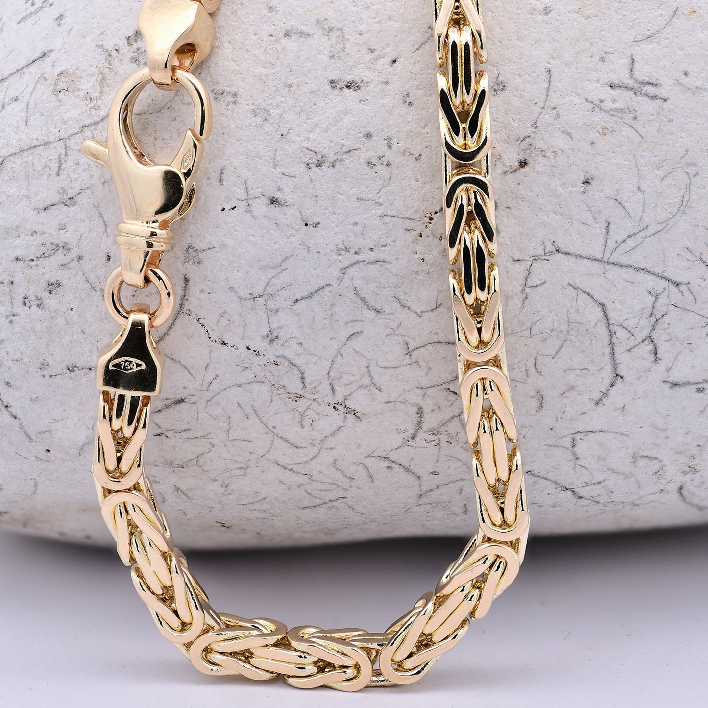 Goldkette Königskette Halskette Breite 3,5 mm massiv 750-18 Karat Gold