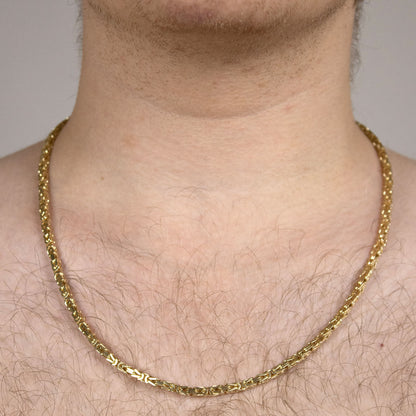 Goldkette Königskette Halskette Breite 3,5 mm massiv 750-18 Karat Gold