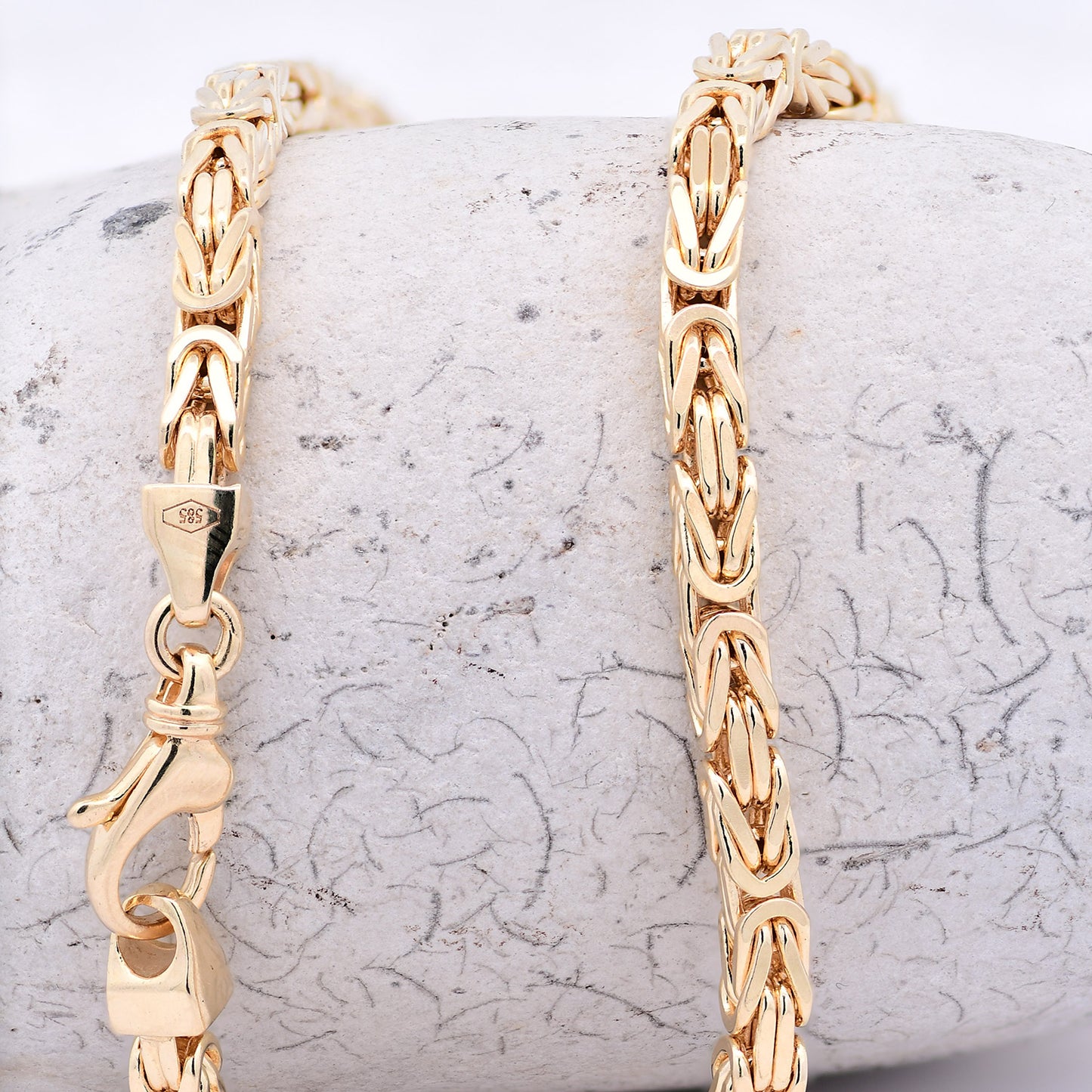 Goldarmband Königskette Armkette Breite 4,0mm massiv 585-14 Karat Gold