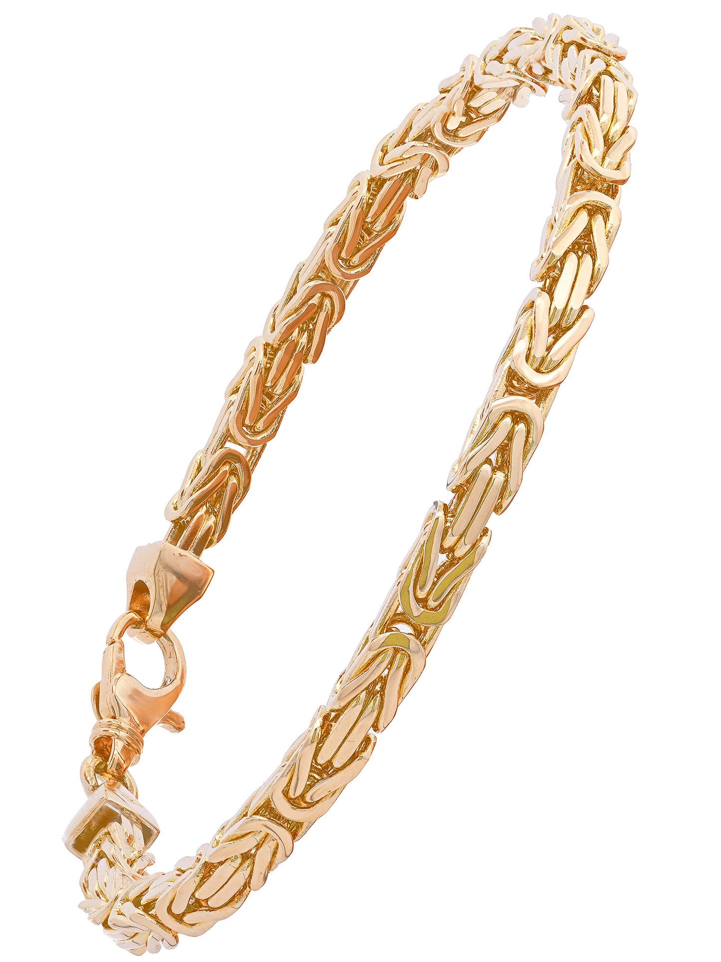 Goldarmband Königskette Armkette Breite 4,0mm massiv 585-14 Karat Gold