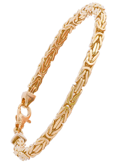 Goldarmband Königskette Armkette Breite 4,0mm massiv 585-14 Karat Gold