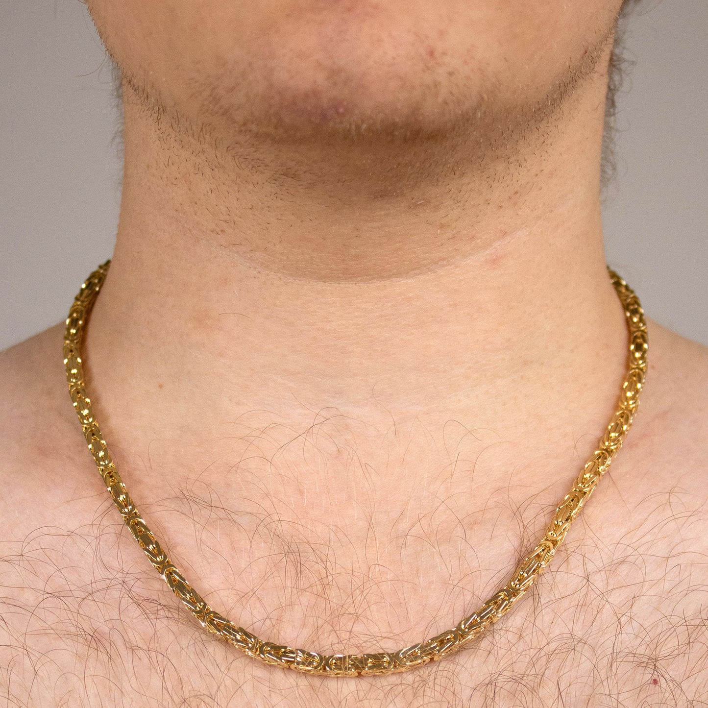 Goldkette Königskette Halskette Breite 4,0 mm massiv 585-14 Karat Gold