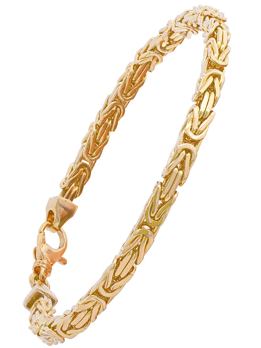 Goldarmband Königskette Armkette Breite 4,0mm massiv 750-18 Karat Gold