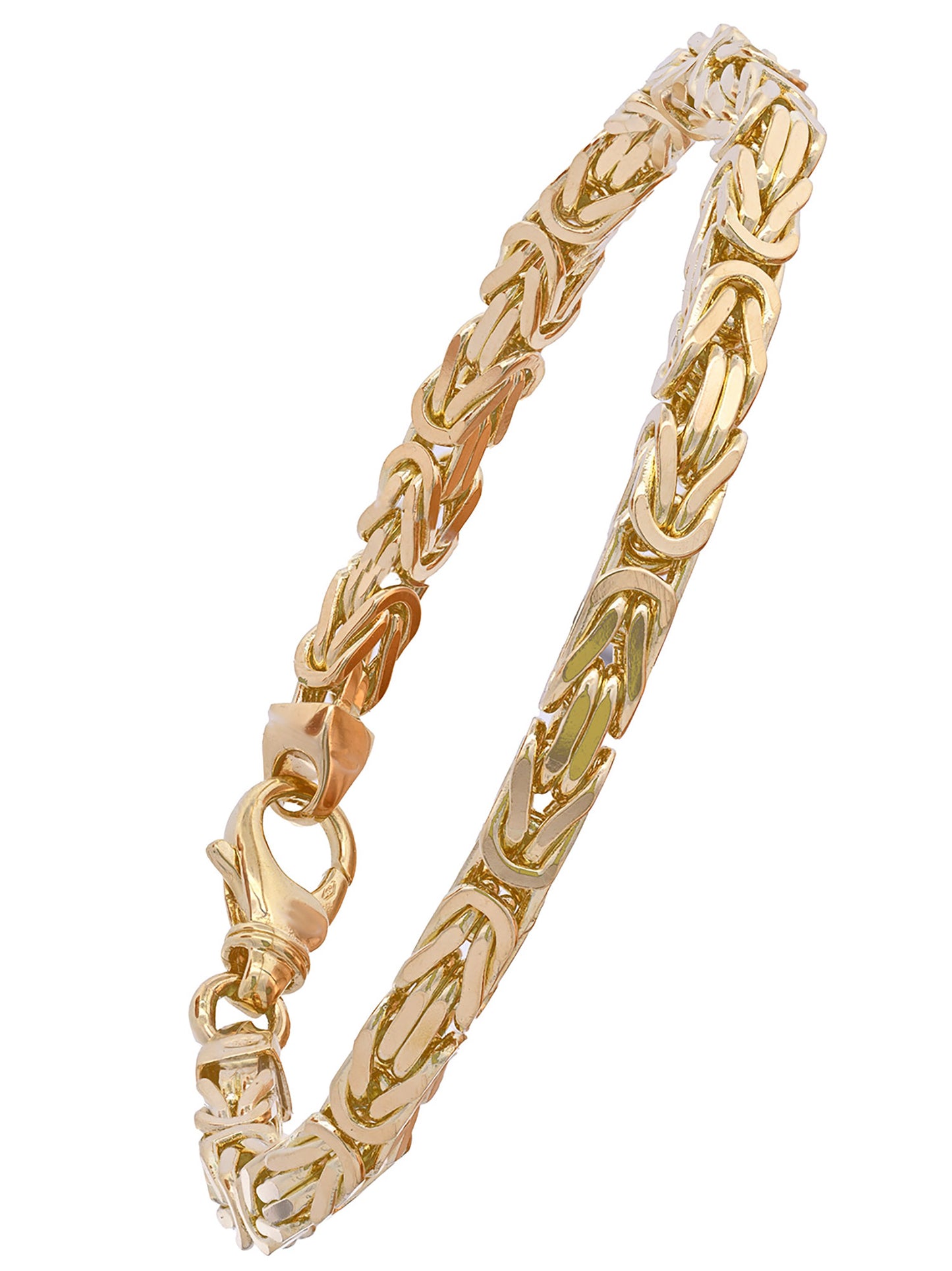 Goldarmband Königskette Armkette Breite 5,0mm massiv 585-14 Karat Gold