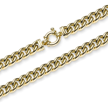 10,5 mm 21 cm 585 - 14 Karat Gold Armkette Panzerkette rund massiv Gold hochwertige Goldkette 20,5 g