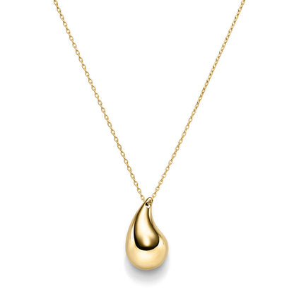 Goldkette Ankerkette diamantiert Collier mit Tropfen 585-14 Karat Gold