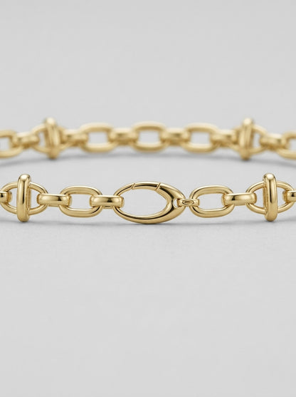 Goldkette Phantasie Armkette Goldarmband 12 mm 585 - 14 Karat Gold