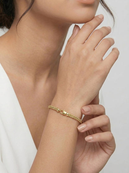 Goldkette Kordelkette Goldarmband 5,0 mm halbmassiv 585-14 Karat Gold