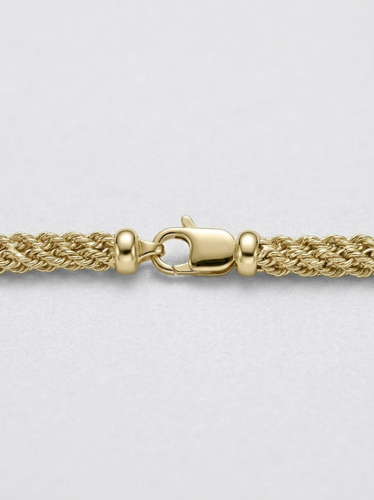 Goldkette Kordelkette Goldarmband 5,0 mm halbmassiv 585-14 Karat Gold