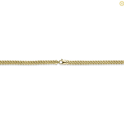 Goldkette Kordelkette Goldarmband 5,0 mm halbmassiv 585-14 Karat Gold