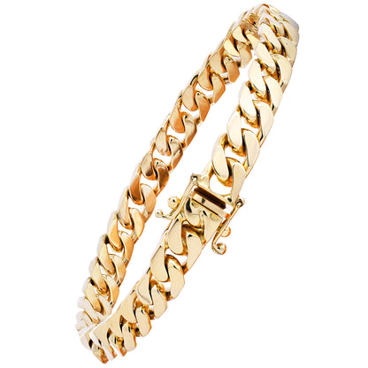 Goldarmband Panzerkette Armkette Breite 7,0mm massiv 585-14 Karat Gold