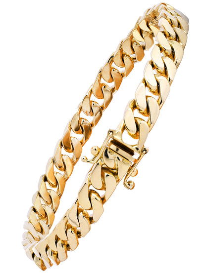 Goldarmband Panzerkette Armkette Breite 7,0mm massiv 585-14 Karat Gold