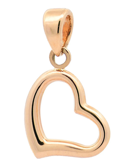Halskette Anhänger Herzchen mit 1,1 mm Goldkette 585-14 Karat Gold