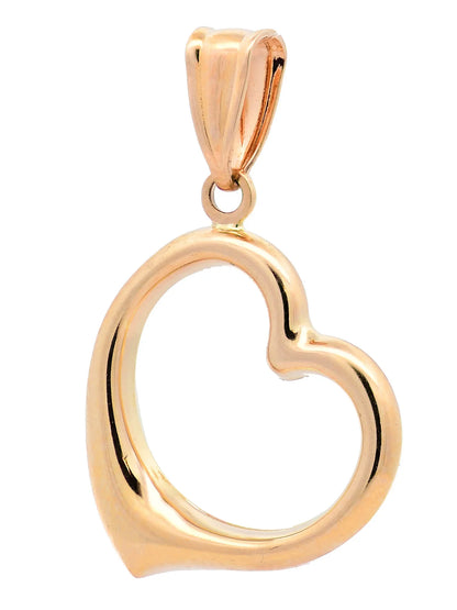 Anhänger Herz 585 Gold mit massiver Goldkette 1,1 mm