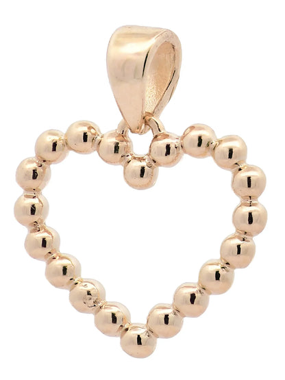 Anhänger Kügelchen Herz mit 1,1 mm Goldkette 585-14 Karat Gold