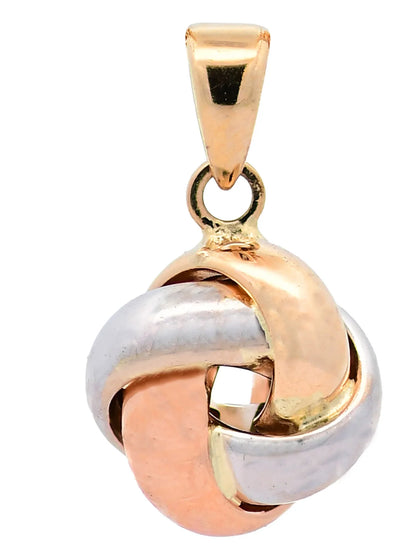 Halskette Anhänger Knoten mit 1,1 mm Goldkette 585-14 Karat Gold