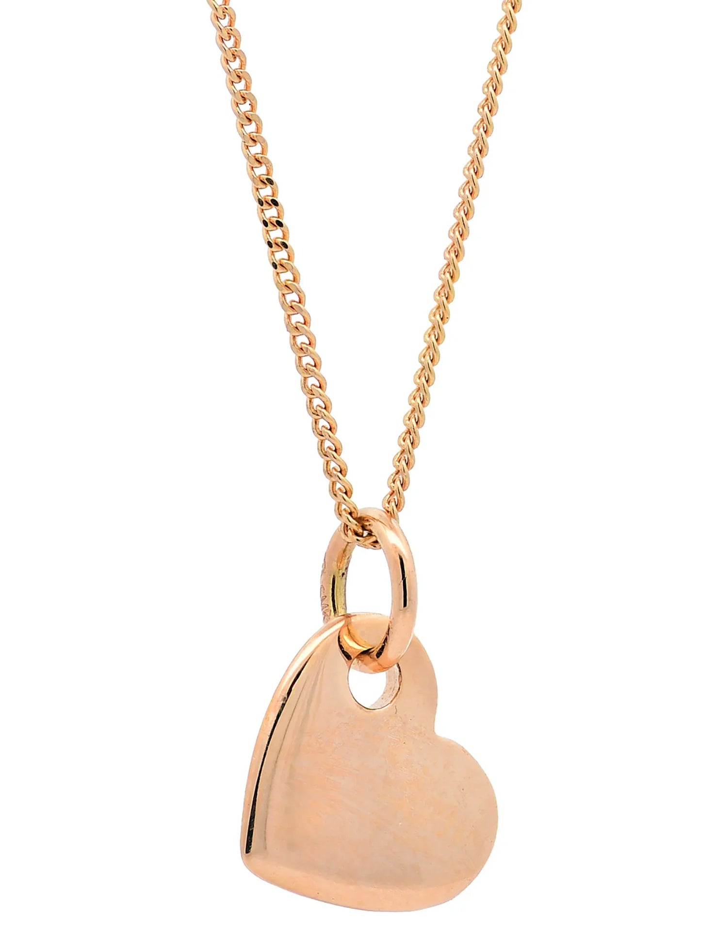 Halskette Anhänger Herz mit 1,1 mm Goldkette 585-14 Karat Gold