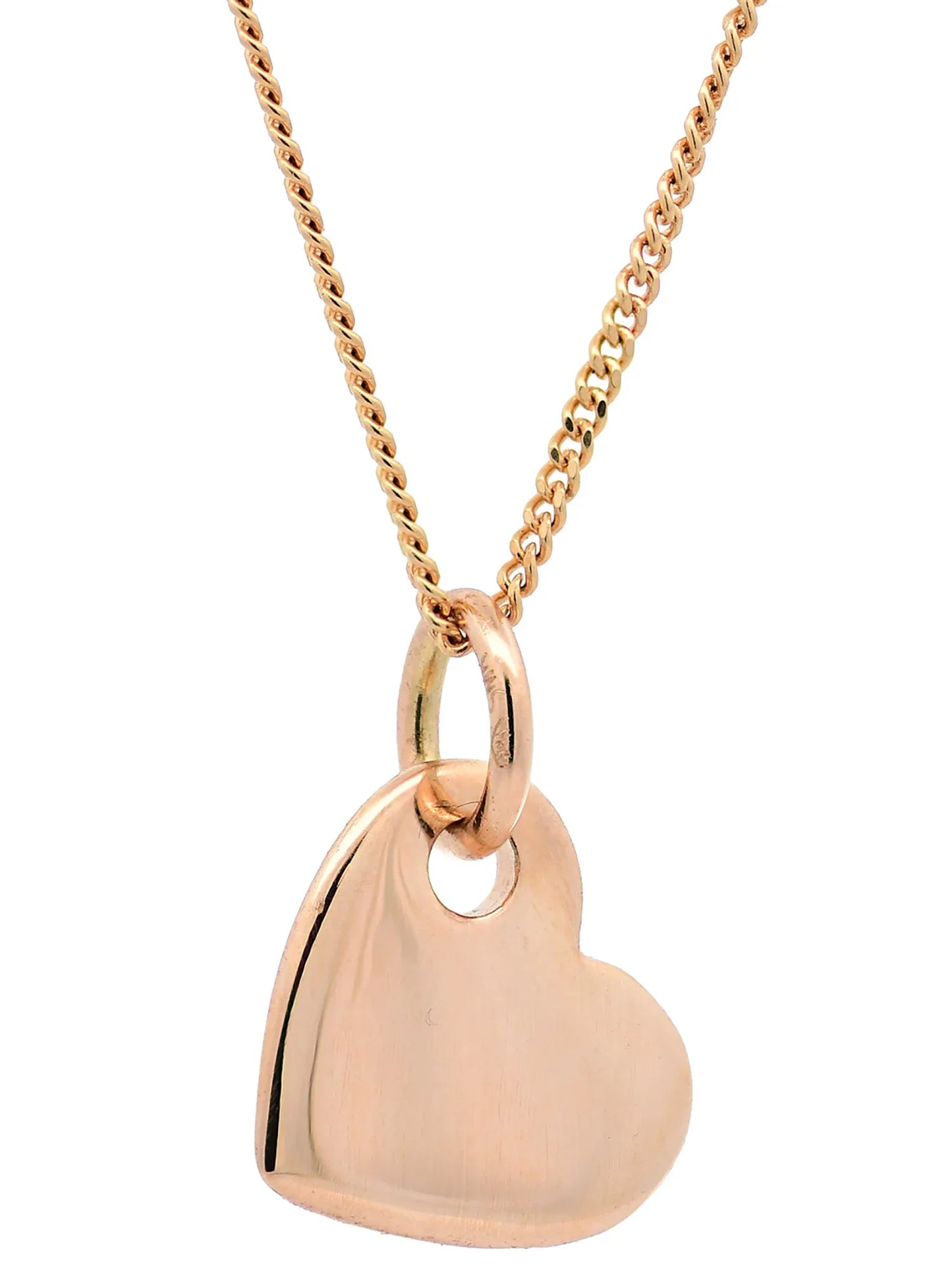 Halskette Anhänger Herz mit 1,1 mm Goldkette 585-14 Karat Gold