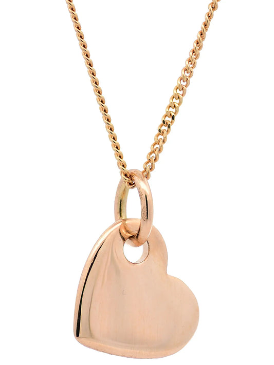 Halskette Anhänger Herz mit 1,1 mm Goldkette 585-14 Karat Gold