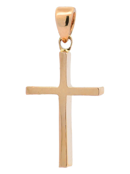 Anhänger für Halskette Kreuz echt massiv 585-14 Karat Gold