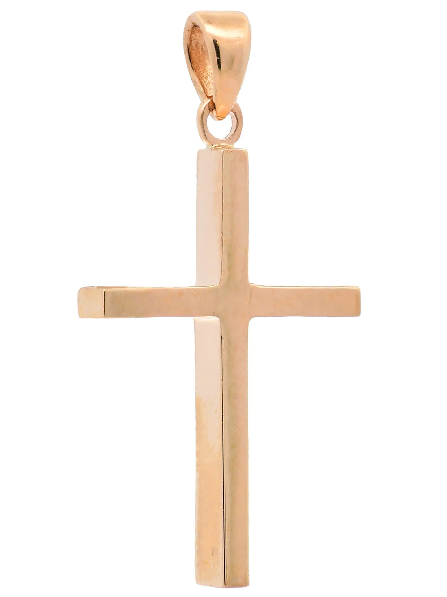 Halskette Anhänger Kreuz mit 1,1 mm Goldkette 585-14 Karat Gold