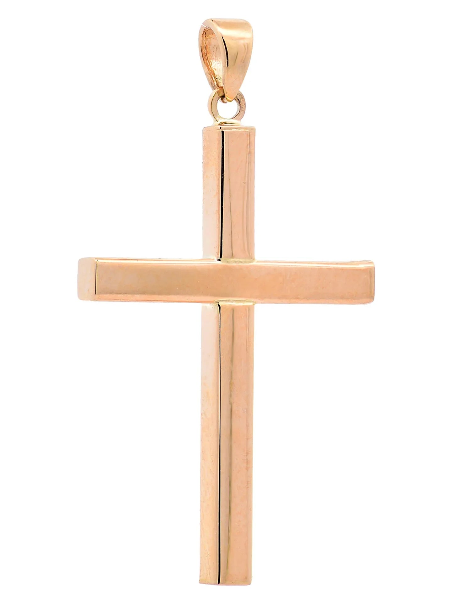 Halskette Anhänger Kreuz mit 1,1 mm Goldkette 585-14 Karat Gold