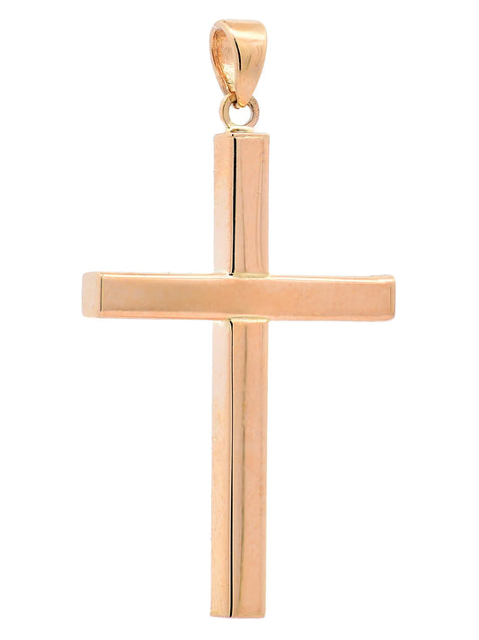 Anhänger für Halskette Kreuz echt massiv 585-14 Karat Gold