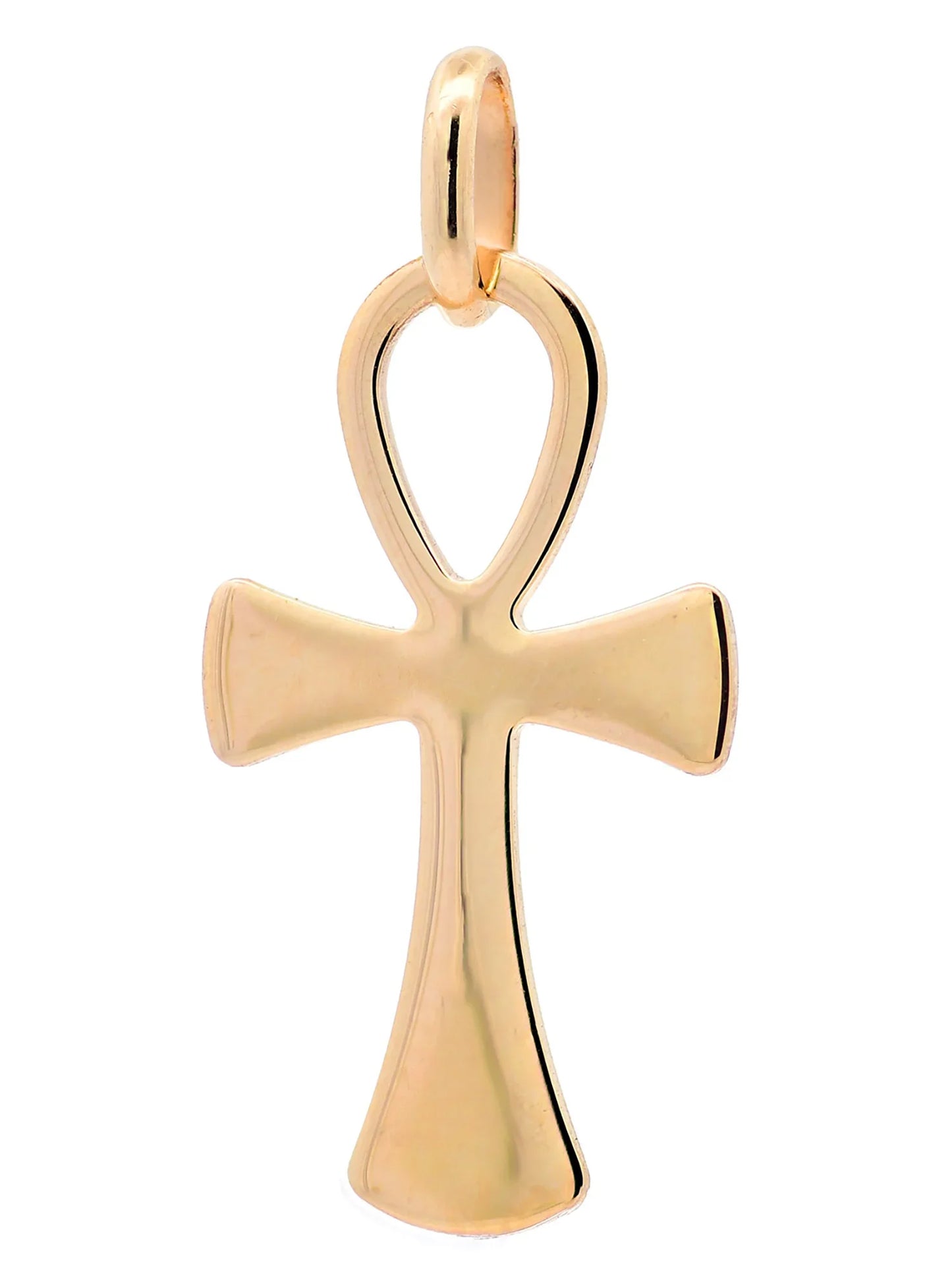 Halskette Anhänger Kreuz mit 1,1 mm Goldkette 585-14 Karat Gold