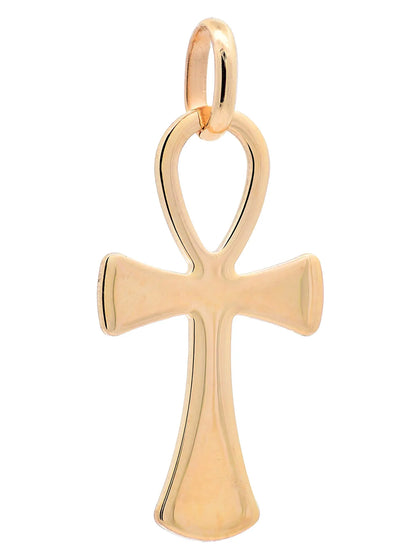 Anhänger für Halskette Kreuz echt massiv 585-14 Karat Gold