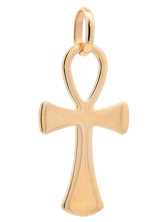 Anhänger für Halskette Kreuz echt massiv 585-14 Karat Gold