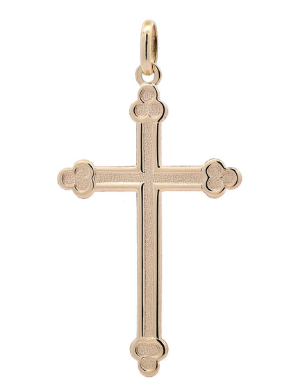 Halskette Anhänger Kreuz mit 1,1 mm Goldkette 585-14 Karat Gold