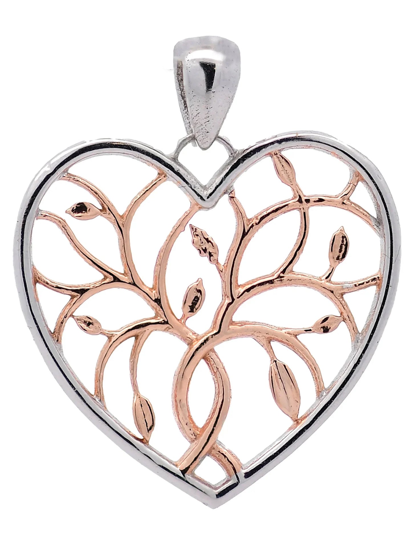 Halskette Anhänger Liebesherz mit 1,1 mm Goldkette 585-14 Karat Gold