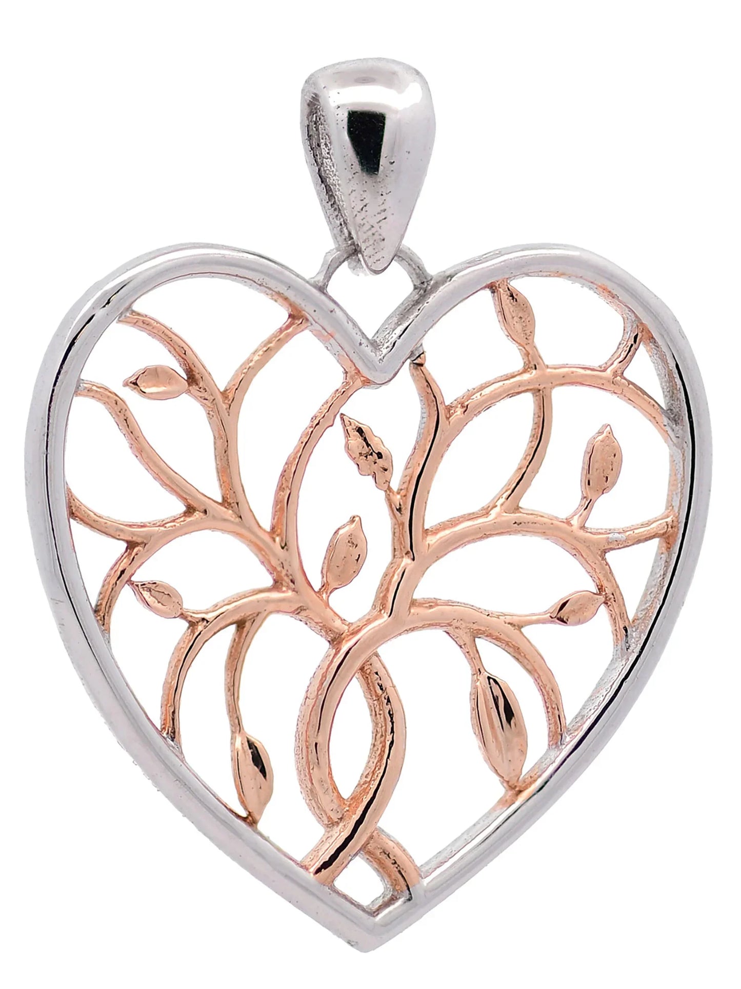 Halskette Anhänger Liebesherz mit 1,1 mm Goldkette 585-14 Karat Gold