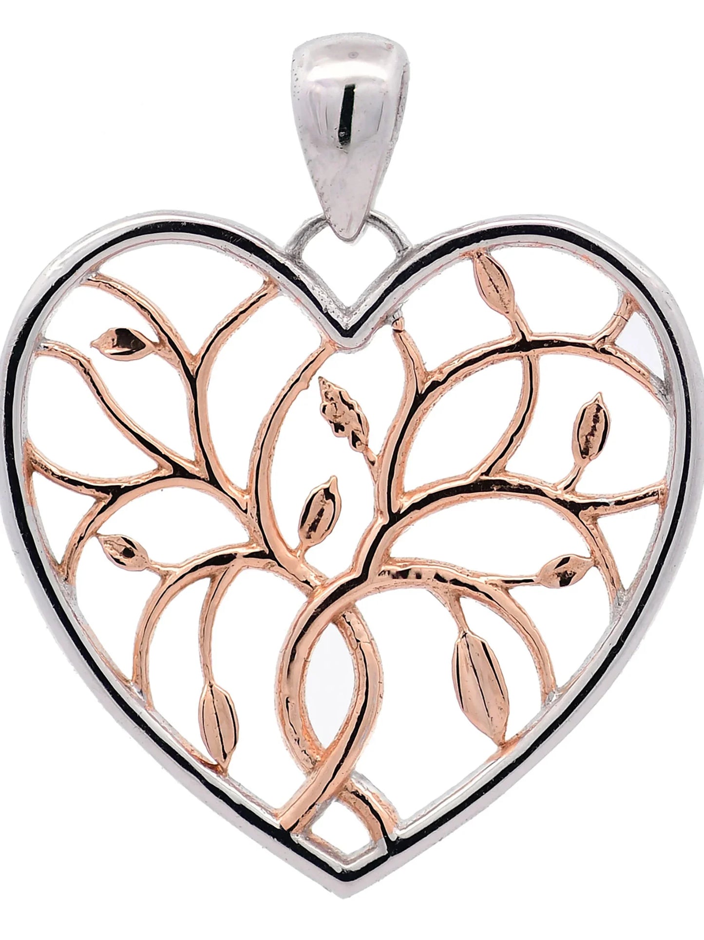 Halskette Anhänger Liebesherz mit 1,1 mm Goldkette 585-14 Karat Gold