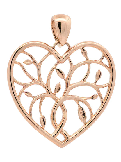 Halskette Anhänger Liebesherz mit 1,1 mm Goldkette 585-14 Karat Gold