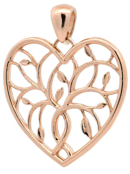 Halskette Anhänger Liebesherz mit 1,1 mm Goldkette 585-14 Karat Gold